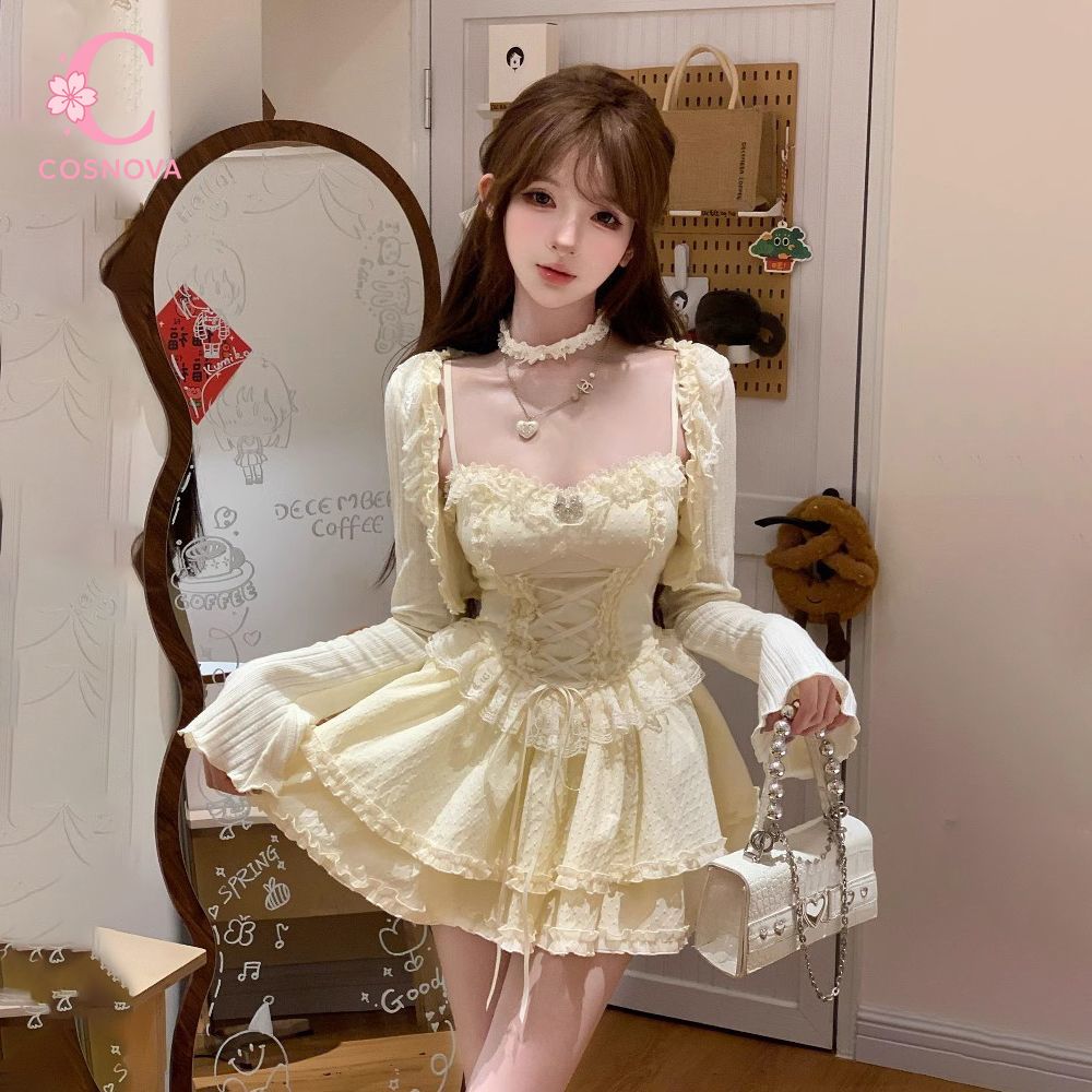 Elastic Lace Trim - Słodki zestaw sukienek Lolita dla kobiet