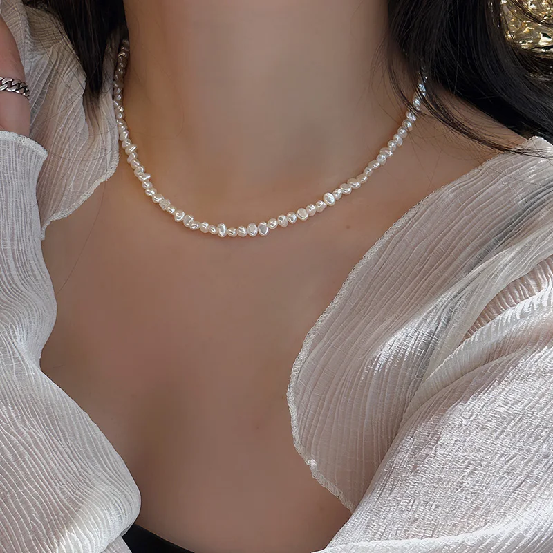 Pearl Trim Chain - Hengsheng Naszyjniki z barokowych pereł słodkowodnych