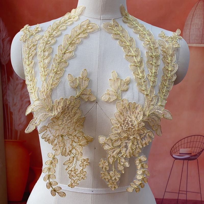 Embellish Craft - Złota koronka do dekoracji ślubnych, rękodzieła