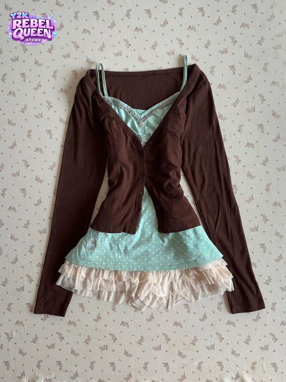 Elastic Lace Trim - Zestaw sukienek w stylu vintage Y2K