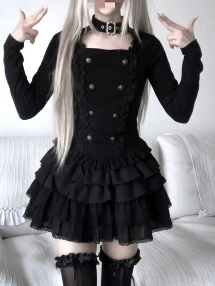Gotycki zestaw Harajuku Lolita – Elastic Lace Trim recenzja i cena