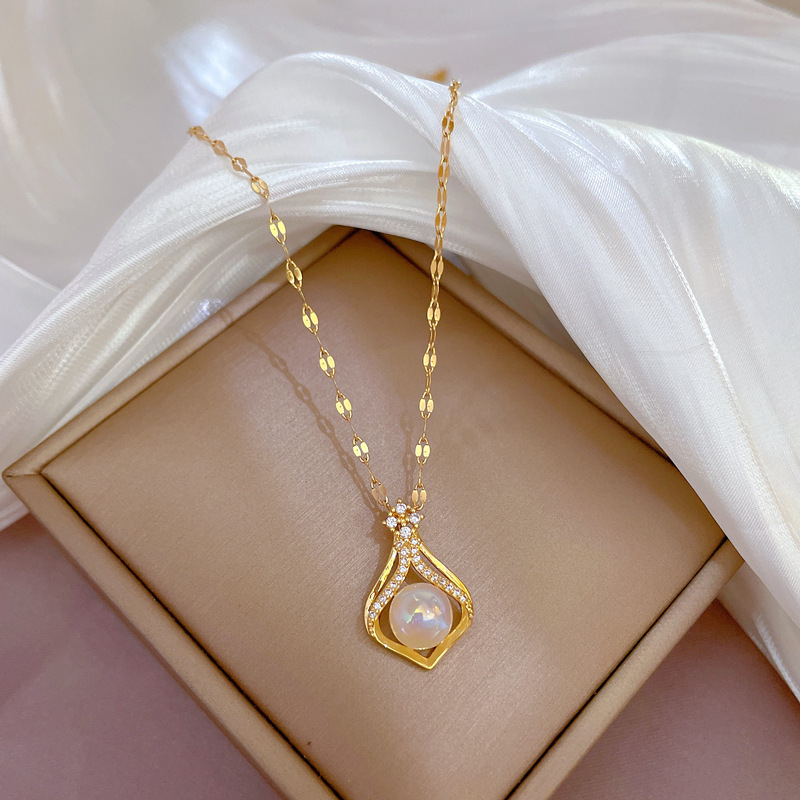 Elegancki damski naszyjnik z p – Pearl Trim Chain recenzja i cena