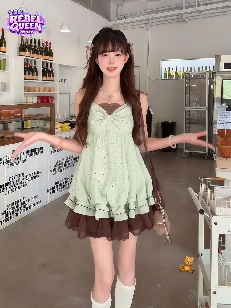 Urocza koreańska sukienka na r – Elastic Lace Trim recenzja i cena