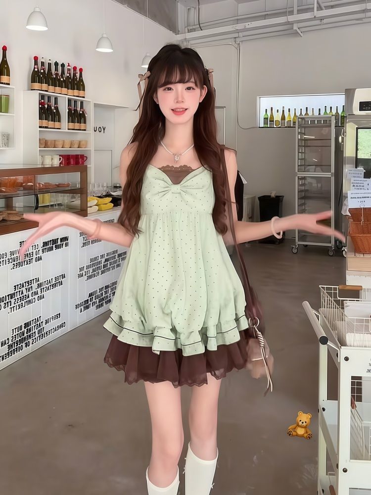 Urocza koreańska sukienka na r – Elastic Lace Trim recenzja i cena